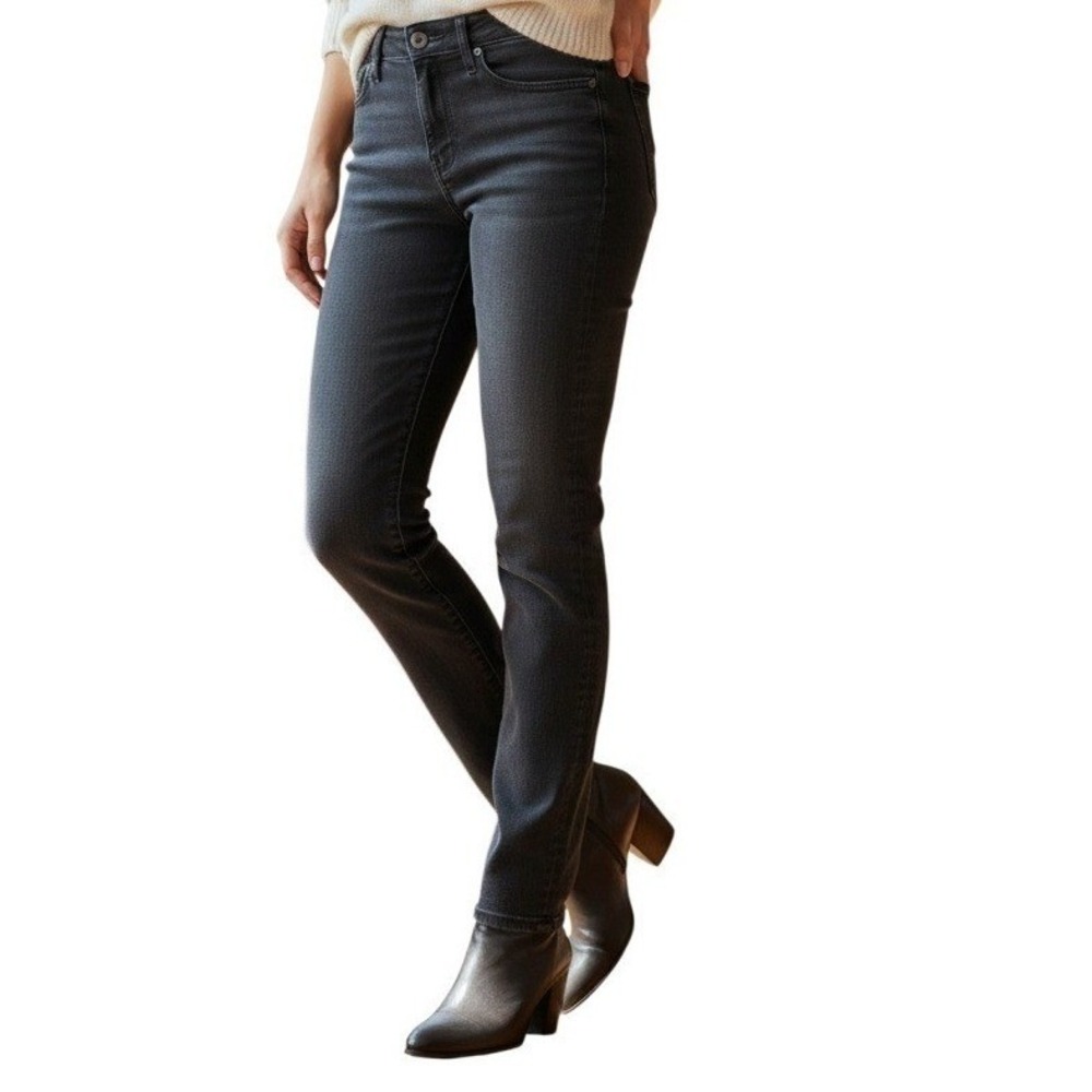 HUDSON NWT Blair High Rise Slim Straight Jeans 26x30 Charcoal Dark Wash $225